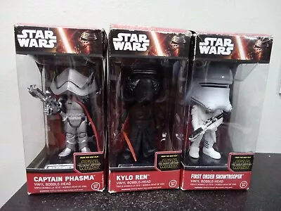 Funko Wacky Wobblers Kylo Ren Phasma Snowtrooper Action Figure Bobble-Head Lot • $34.99