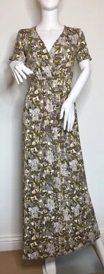 Tu Woman Ladies Short Sleeve Jersey Maxi Dress Size 8 Elephant Design New • £11.80