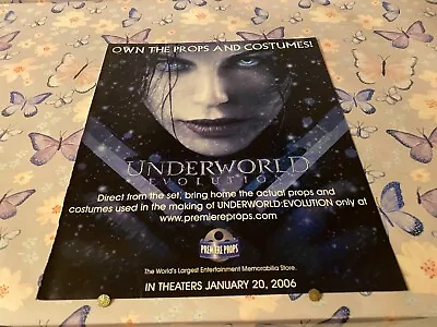 Framed Advert 11x9 Underworld : Kate Beckinsale. Premiere Props • $28.58