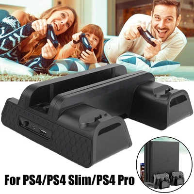 $30.95 • Buy Multifunctional Vertical Stand Cooling Fan For PS4 W/Dual Controller Charge Dock
