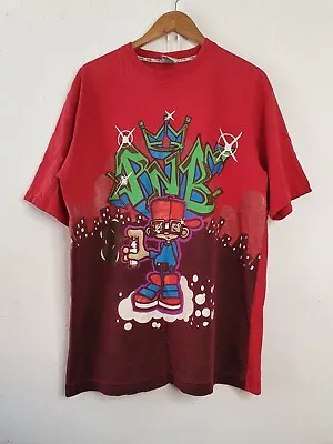 Vintage PNB Nation Shirt Mens Size Large Red Hip Hop Rap Graffiti B-BoyY2K 90s • $99