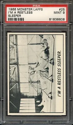 ^ 1966 Monster Laffs 25 I'm A Restless Sleeper Psa Mint 9 Ns • $150