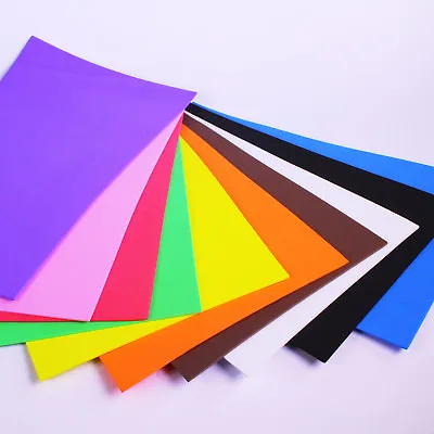 A4 Funky Foam Craft Sheets A4 Assorted Colourful Pack Of 10 2mm Colours Sheets • £5.79