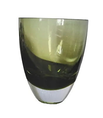 Caithness Moss Green Barrel Vase 4019 • £4.40