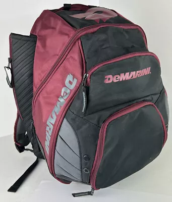 DeMarini Softball Baseball Backpack 2 Bat Sleeve ￼Voodoo Burgundy Black • $25.49