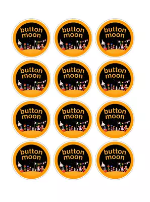 12 Pre-Cut Edible Button Moon Cupcake Toppers • £2.10