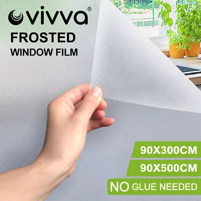 3/5M Sand Blast Clear Privacy Frosted Frosting Windows Glass Film Removable • $16.99