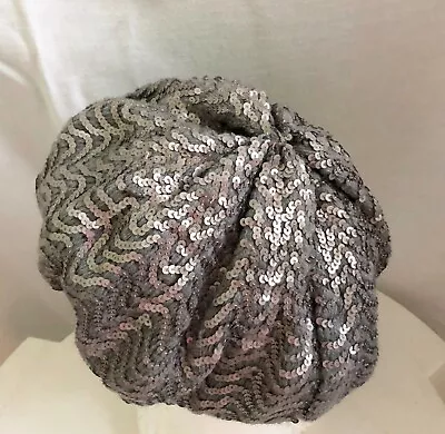New York & Company Grey With Silver Sequins Beanie Hat - One Size  New With Tag! • $9