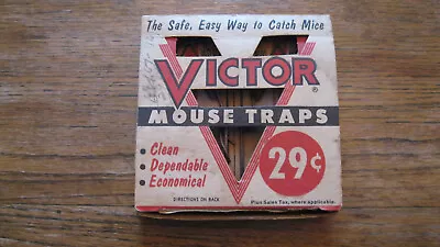 Vintage  1955   Victor 2-pack  Four Ways  Mouse Traps   Litiz Pa.   Nos • $10