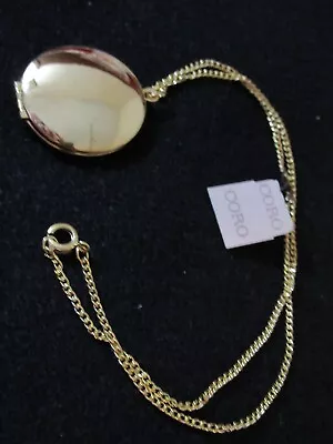 Vintage Gold Tone CORO Necklace With Round Locket  New Old Stock • $14.99