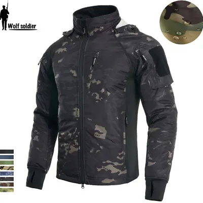 Waterproof Men's Tactical Military Jacket Army Fleece Outdoor Casual Camo Hooded • $56.99