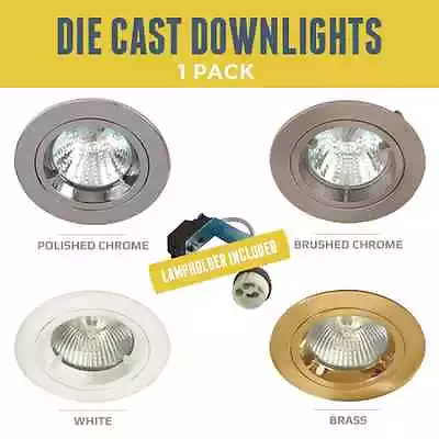 Gu10 Downlight Twist And Lock Recessed Spotlight Fixed 240v Mains Led Or Halogen • £4.20