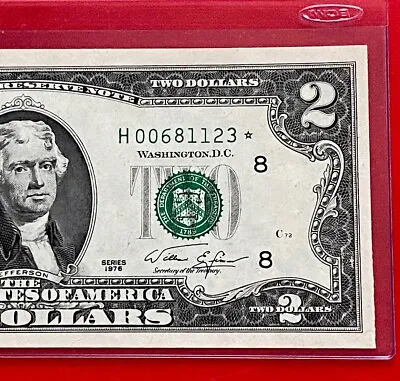1976 Star Note $2 Two Dollar Bill ( St Louis H ) Uncirculated • $33.90