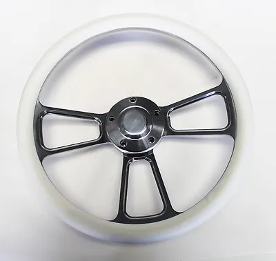 60-73 All VW Volkswagen Beetle Bug White And Billet Steering Wheel 14  • $181.57