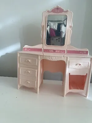 Vintage  1985 Barbie Dream Glow Vanity 2310 Mirror Furniture Incomplete • $19