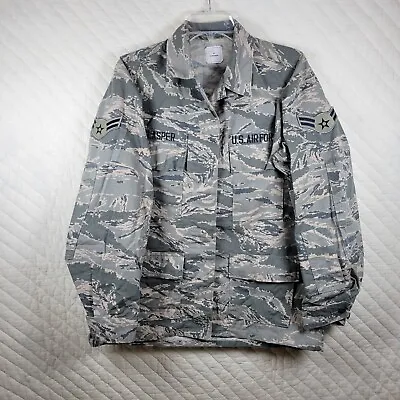 US Military Air Force Women's Utility Coat Shirt Size 8L *Name Tapes Camouflage • $12.88