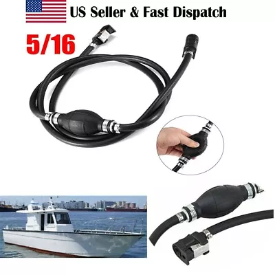 5/16  Marine Outboard Boat Motor Fuel Gas Hose Line Assembly With Primer Bulb US • $14.24