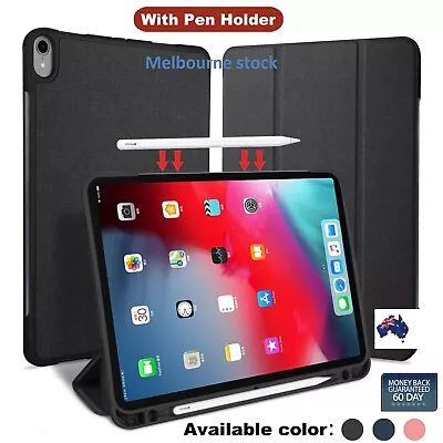 $31.98 • Buy For IPad Pro 9.7 10.5 11 12.9 2018 Air3 Leather Smart Case Cover Pencil Charging