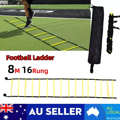 Training Football Ladder Precision Agility Indoor Soccer Leg Speed Ladders +Bag • $15.98