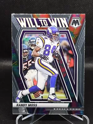 Randy Moss 2021 Panini Mosaic Football #WW-19 Will To Win Insert Vikings • $1.25