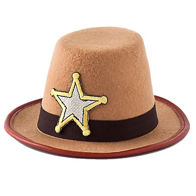 Mini Cowboy Hat Cowgirl Sheriff Deputy Wild West Star Badge 4  High 990300 • $9.34