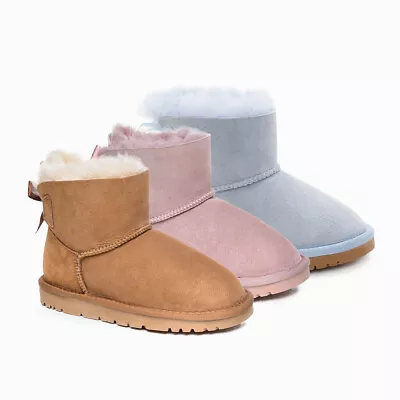 Ozwear Ugg Kids Bailey Bow Boot (water Resistant) 3 Colours Ob409 • $77