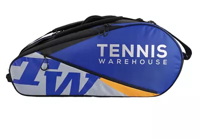 NEW Tennis Warehouse 6-Pack Racquet Bag Blue Black NWT • $59.95