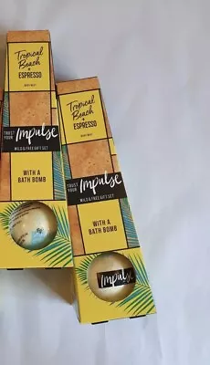 2x Impulse Tropical Beach + Espresso Gift Set Body Mist And Bath Bomb • £15