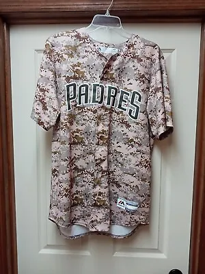 San Diego Padres Camo Jersey Majestic Clorox #FuturePadres Size Med Coolbase MLB • $50