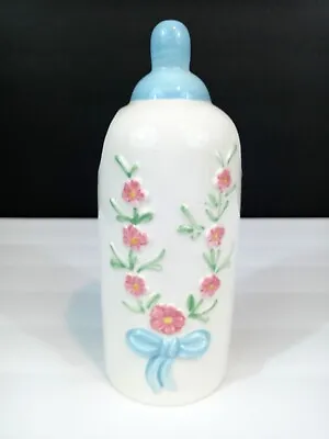 NAPCO Hanging Baby Bottle Nursery Planter Ceramic Hand Painted • $44.97