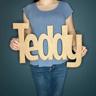 Personalised Wooden Name Large Wall Sign Room Decor Nursery Plaque Word -Painted • £35.50