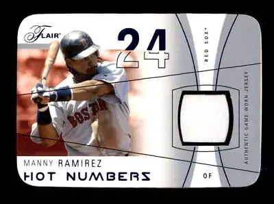 Manny Ramirez 2004 Fleer Flair Hot Numbers Game Used Worn Jersey #08/25 Bd9598 • $17.99