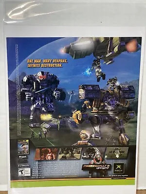 2004 Mechassault 2: Lone Wolf Xbox Vintage Print Ad/Poster Official Promo Art • $15