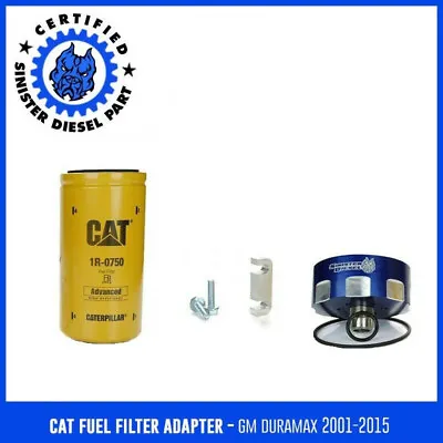 Sinister Diesel Cat Fuel Filter Adaptor For GM Duramax 2001-2015 • $99.99