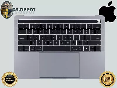 OEM SPACE GRAY Top Case Palmrest+ Keyboard+Battery For 13  MacBook Pro A1706 • $79.95