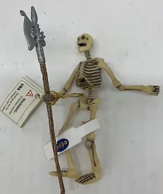 PAPO 2003 Skeleton Warrior With Halberd Axe - Medieval Fantasy Figure • $12.99