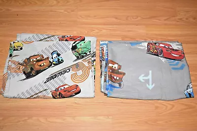 Disney Pixar Cars Mater Lighting McQueen Twin Flat Sheets Preowned • $27.95