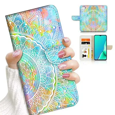 ( For IPod Touch 5 6 7 ) Wallet Flip Case Cover PB24087 Mandala • $8.36