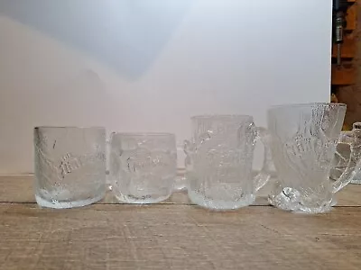 Complete Set Of 4 Vintage 1993 McDonalds Flintstones Glass Mug Cups RocDonalds • $19.99