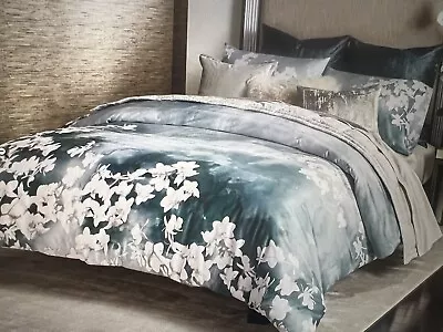 Michael Aram King Duvet Cover  2 King Shams Orchid Sky New • $239.99