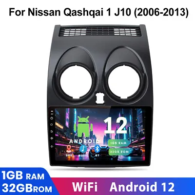 9  Android 12 Car Stereo Radio For Nissan Qashqai J10 06-2013 GPS Sat Nav DAB+ • £119.99