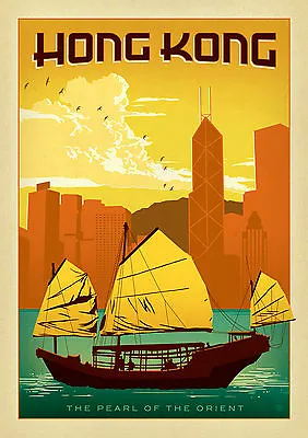 CHINA HONG KONG A3 Vintage Retro Travel & Railways Posters Wall Decor#3 • £5