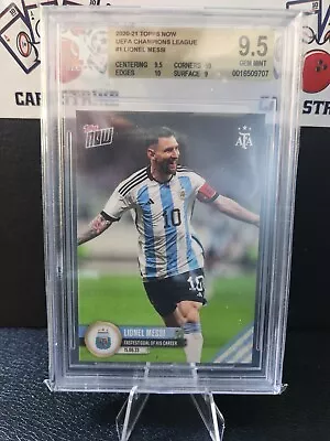 2020-21 Topps Now UEFA Champions League Lionel Messi #1 BGS 9.5 • $299