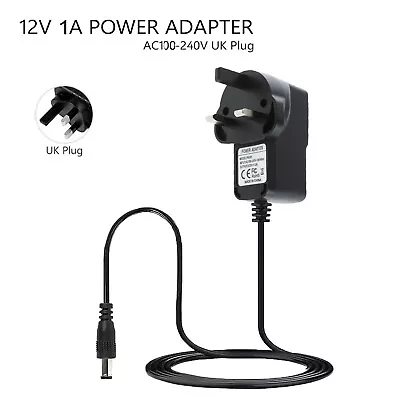 1A 12V UK Plug Switching Power Supply Adapter Charger AC100-240V 50/60Hz DC • £6.89