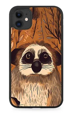 Boho Meerkat Artwork Rubber Phone Case Meerkats Face Head Style Animal Sad BX81 • £15.90