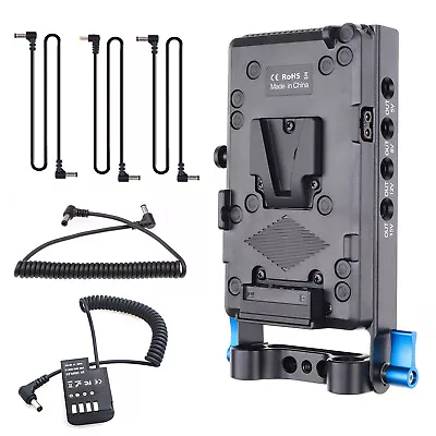 $89.99 • Buy V-mount Plate D-Tap+Dummy Battery+15mm Rod Clamp Set For Panasonic GH3 GH4 GH5s