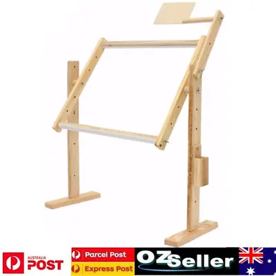 Needlework Sewing Stand Lap Table Wood Embroidery Frame Cross Stitch Sewing Tool • $41.20