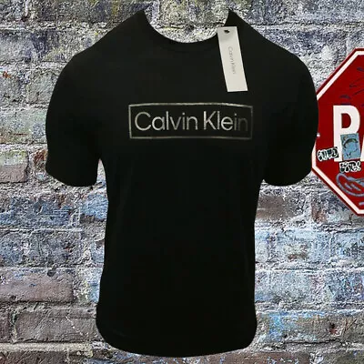 Nwt Calvin Klein Men's Black Crew Neck Short Sleeve T-shirt M L Xl Msrp $59.99 • $26.99