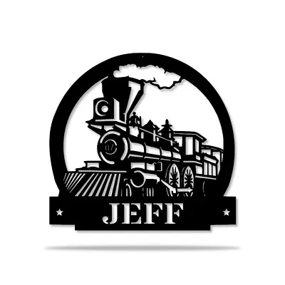 Personalized Train Metal Signs Railway Sign Wall Art Decor Train Lovers Gifts • $119.95