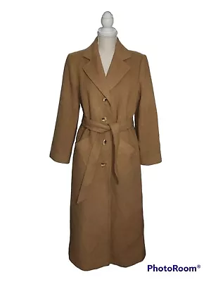 $275.90 • Buy Vintage 70s Fleurette Womens  100% Camel Hair Button Over Coat Trench Coat USA